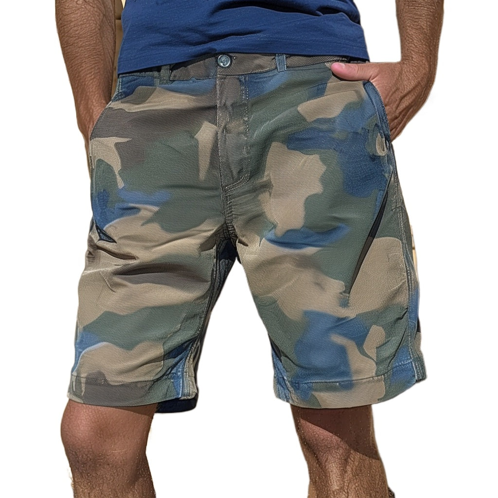 Camo Jorts Military Camouflage Denim Shorts Men Jean