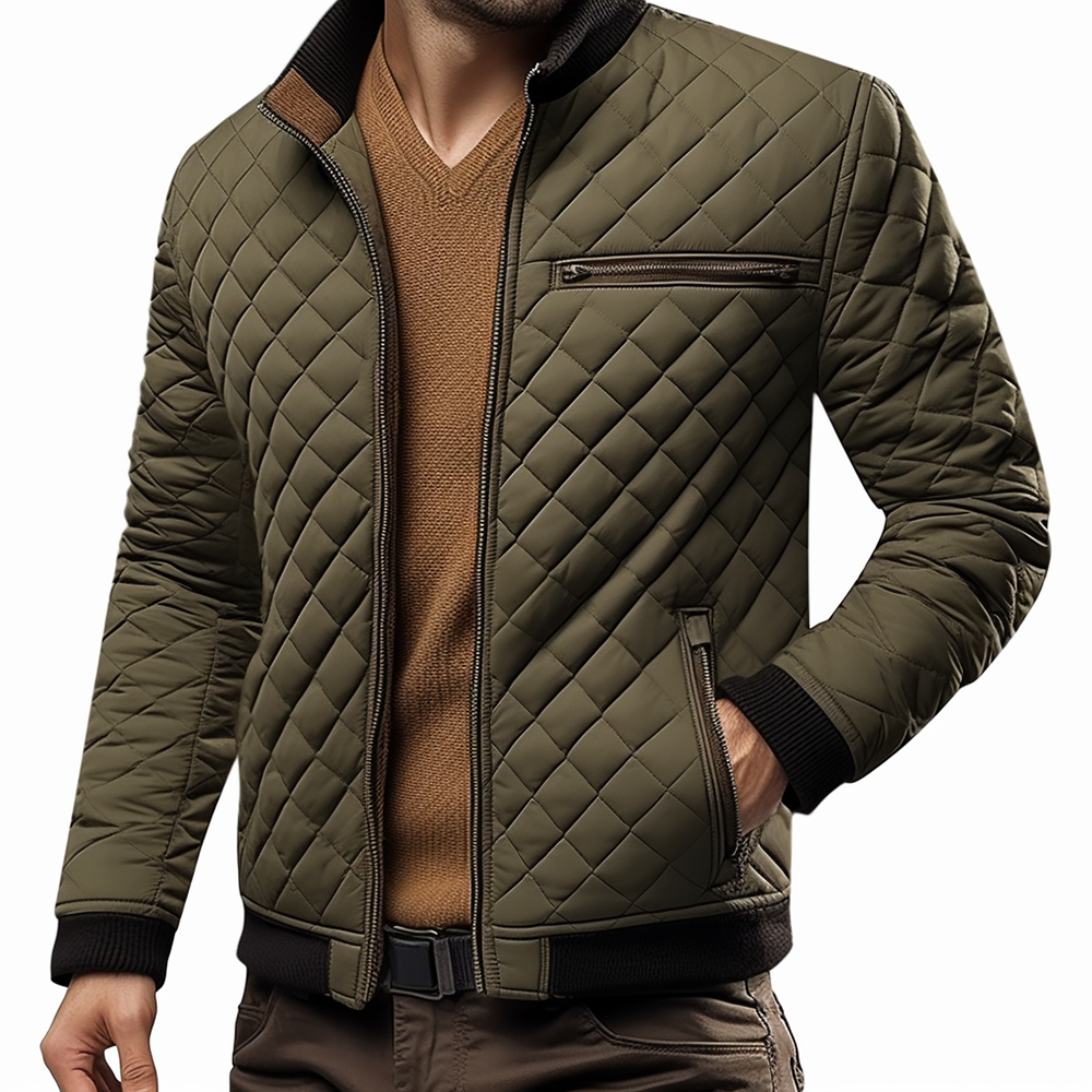 Quilted Jackets Mens Vintage Lightweight