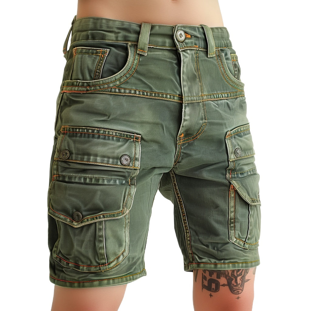 Rugged Vintage Jorts Mens Baggy Jean Shorts Distressed