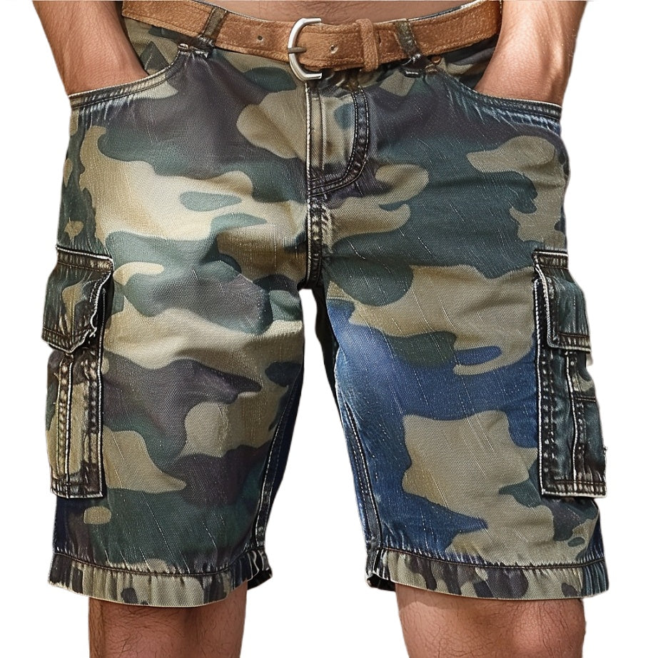 Camo Jorts Military Camouflage Denim Shorts Men Jean