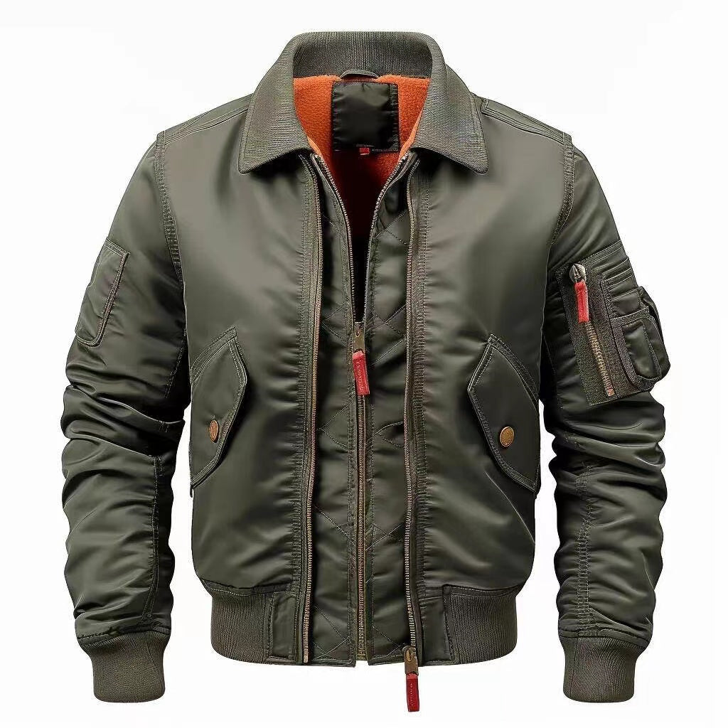 Rugged Old Green Army Bomber Jacket