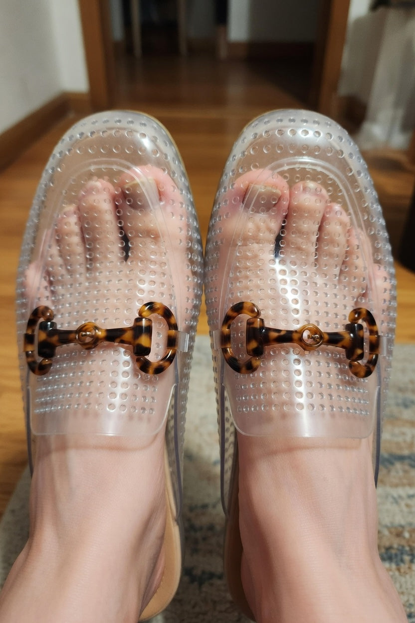 Perforated Jelly Mule Loafer