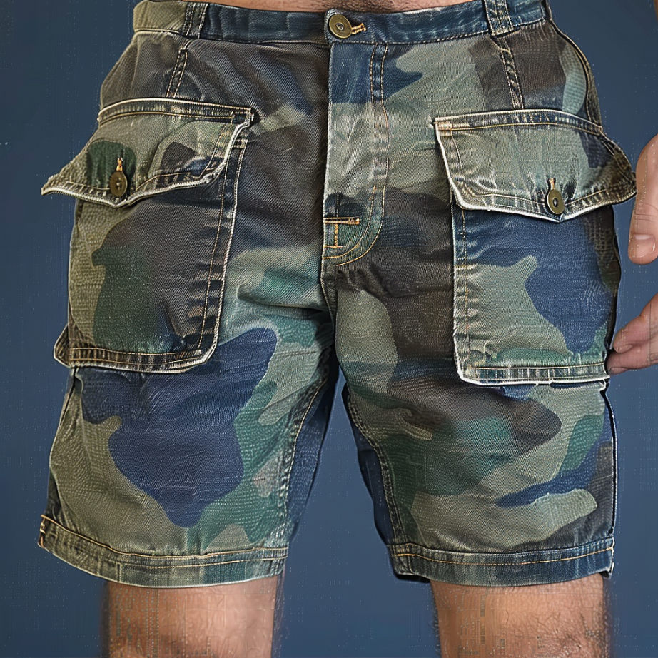 Camo Jorts Military Camouflage Denim Shorts Men Jean