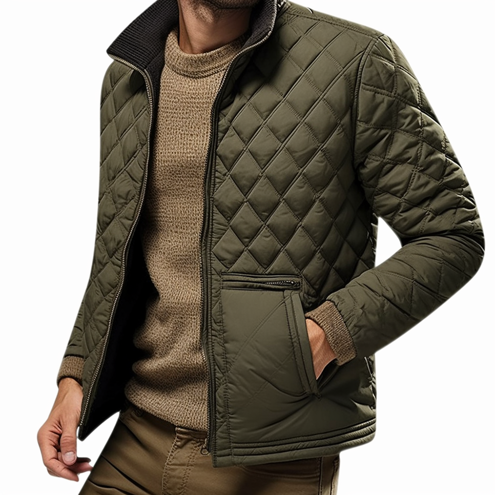 Quilted Jackets Mens Vintage Lightweight