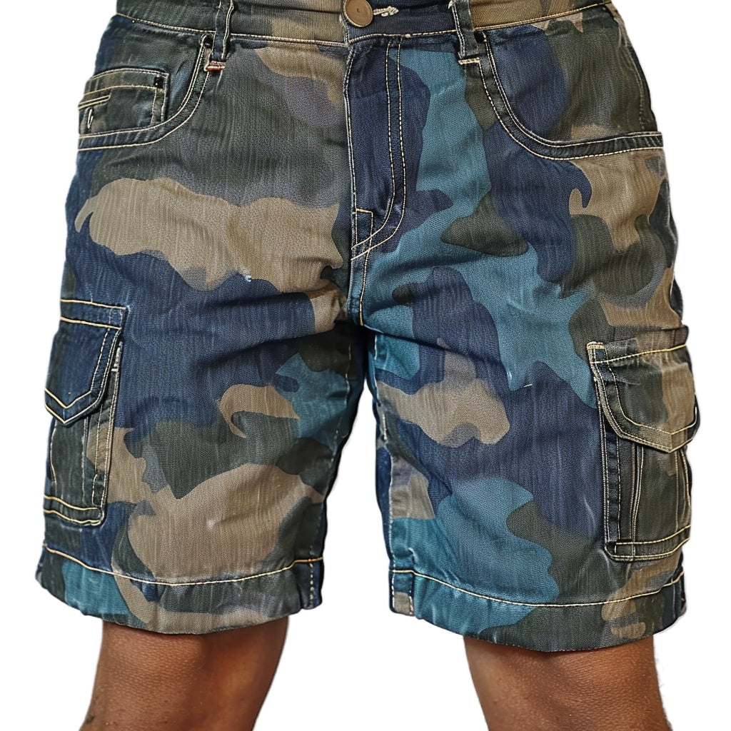 Camo Jorts Military Camouflage Denim Shorts Men Jean