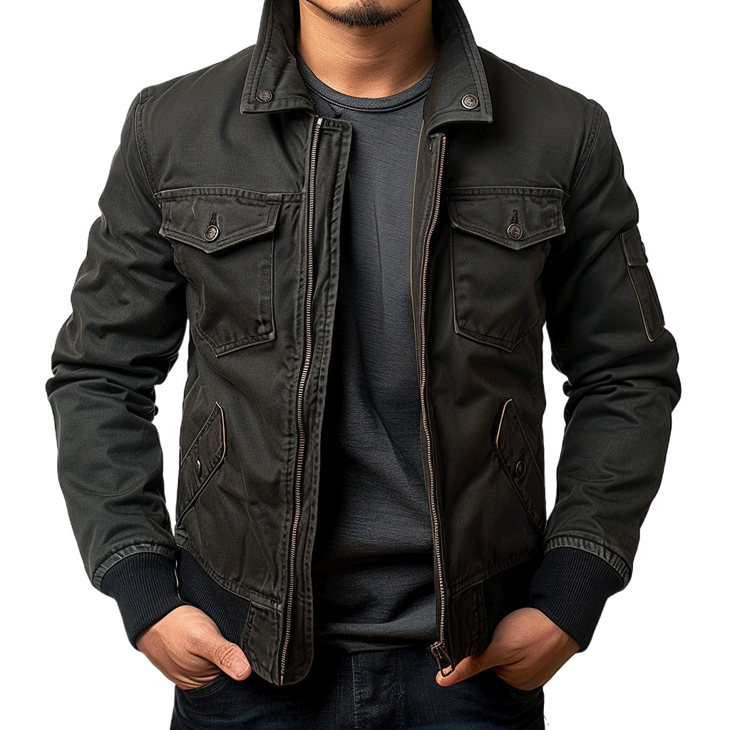 Men's Field Bomber Jacket Vintage Military