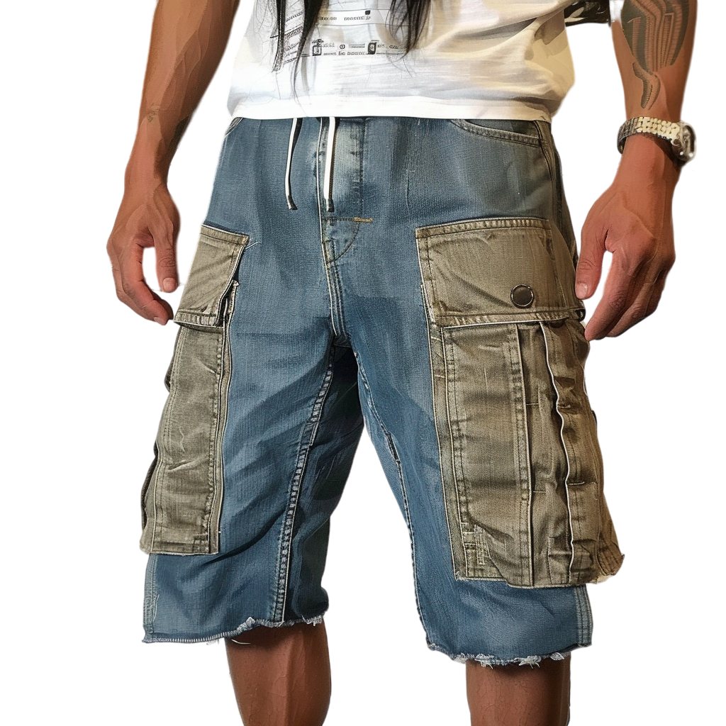 Jorts Mens Baggy Jean Shorts Demin