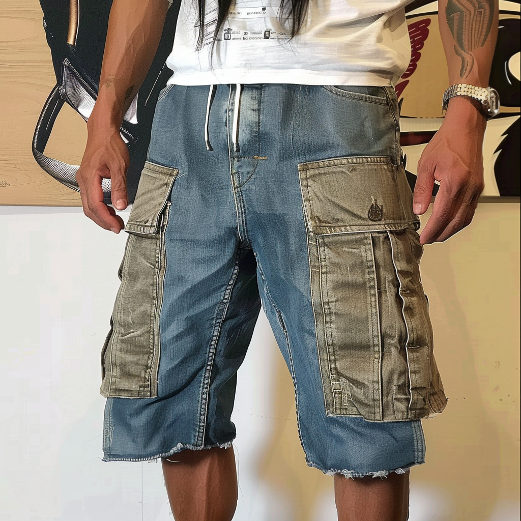 Jorts Mens Baggy Jean Shorts Demin