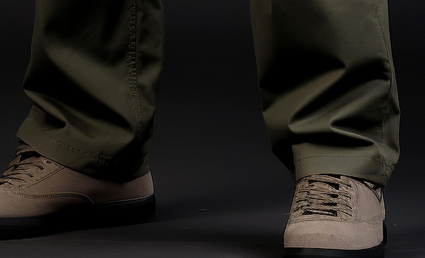 Men's cargo trousers floor length pants with side big pockets 1960s style