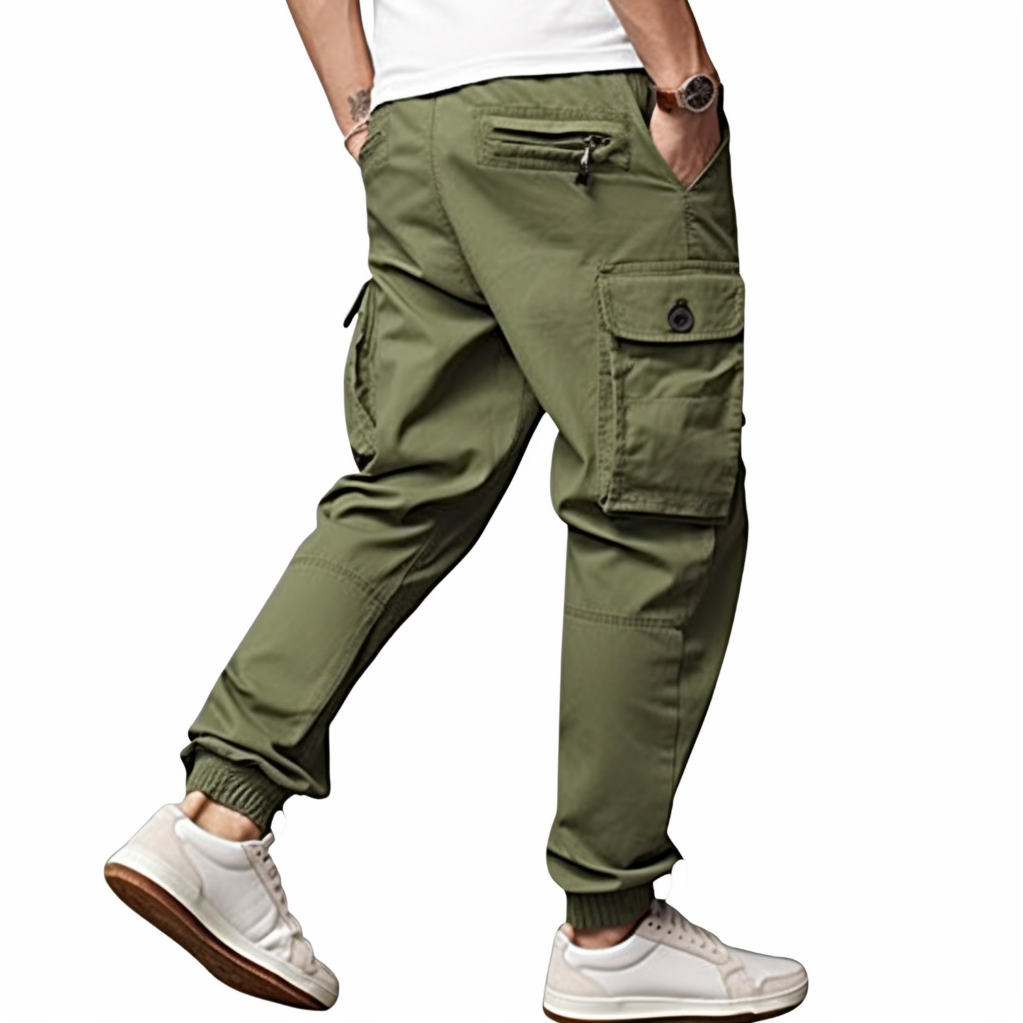 Mens Hiking Outdoor Cargo Pants Lightweight Multiple Pockets