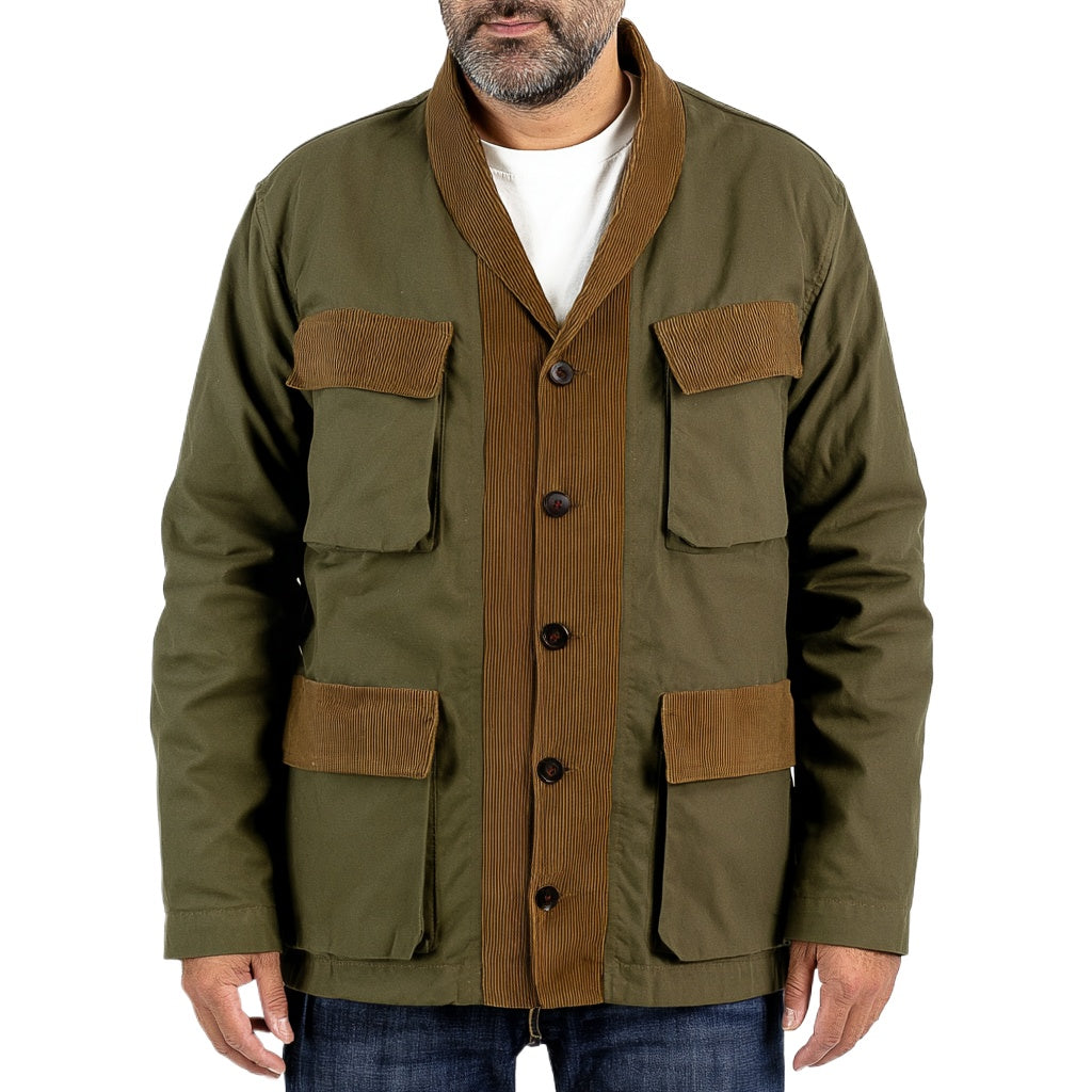 Olive Cord Band Field Jacket | Olive and Tobacco