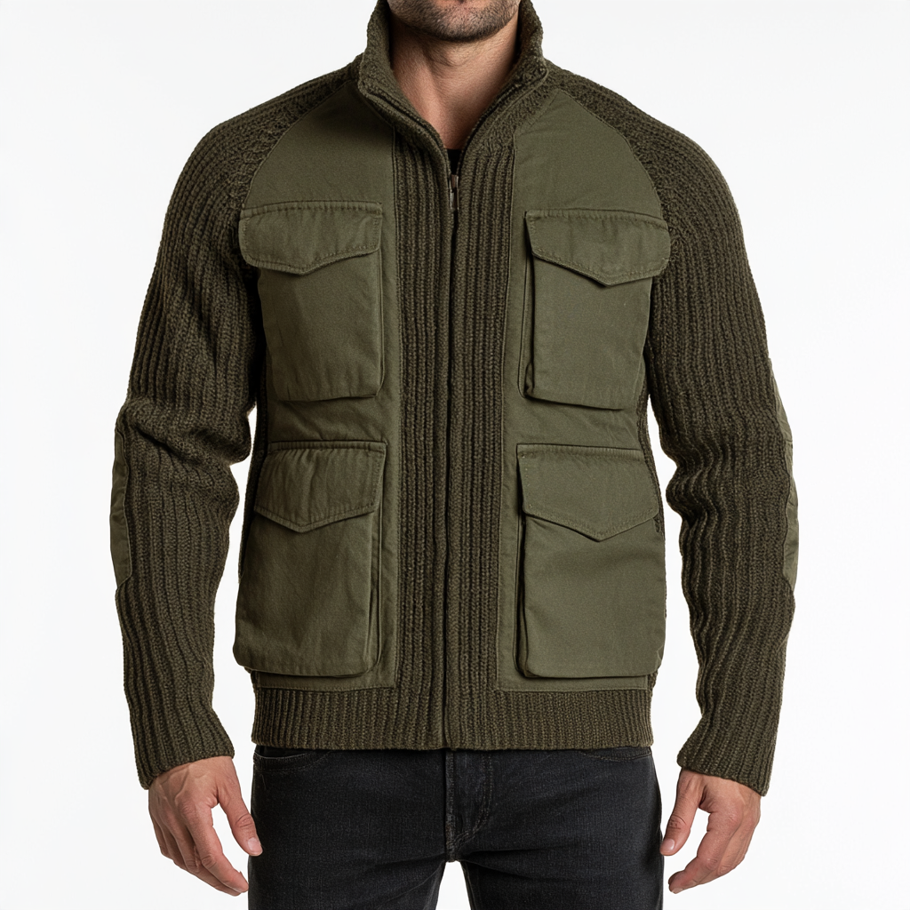 The Commando Knit Field Jacket | Olive Four-Pocket Hybrid