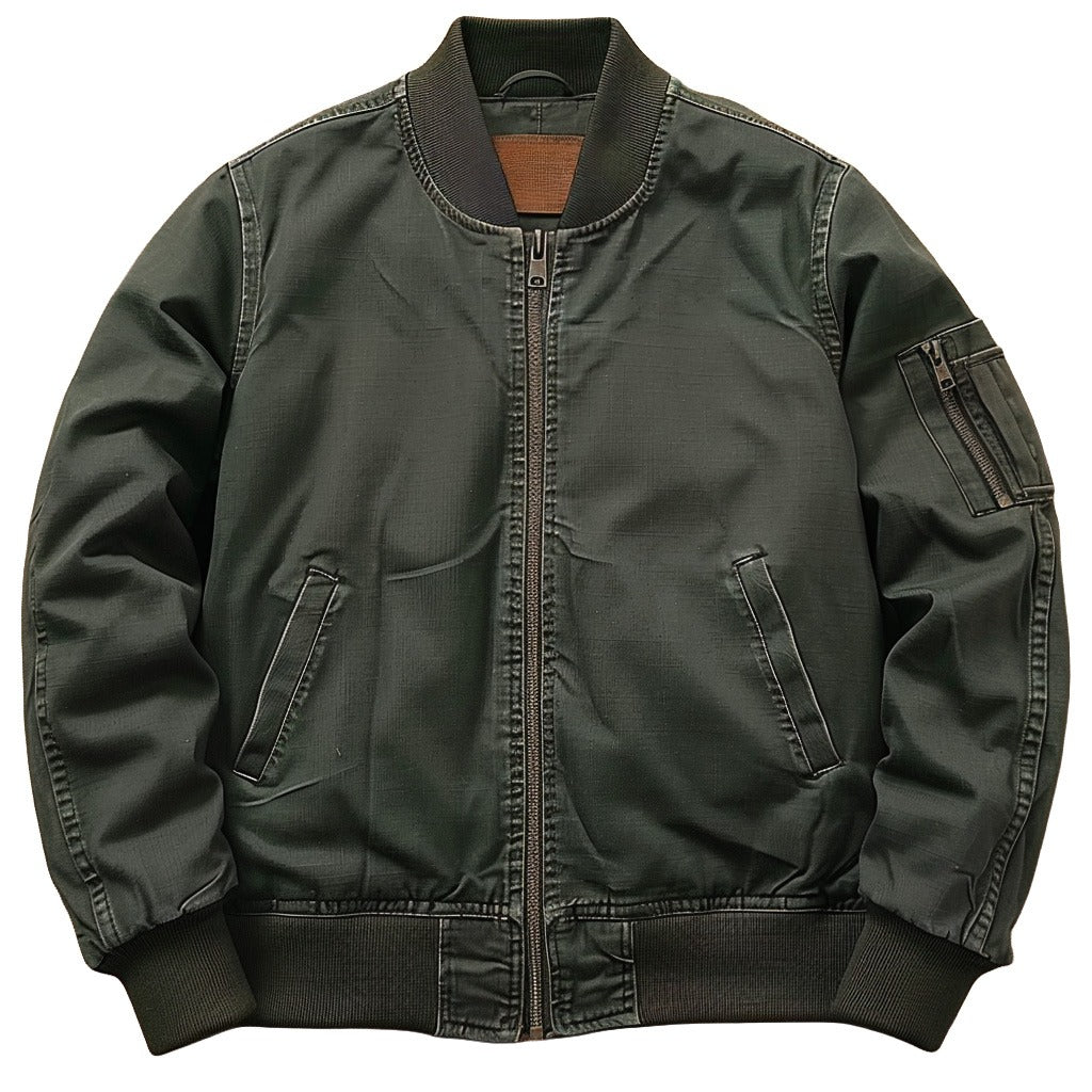 Vintage Washed Cotton MA-1 Bomber Jacket