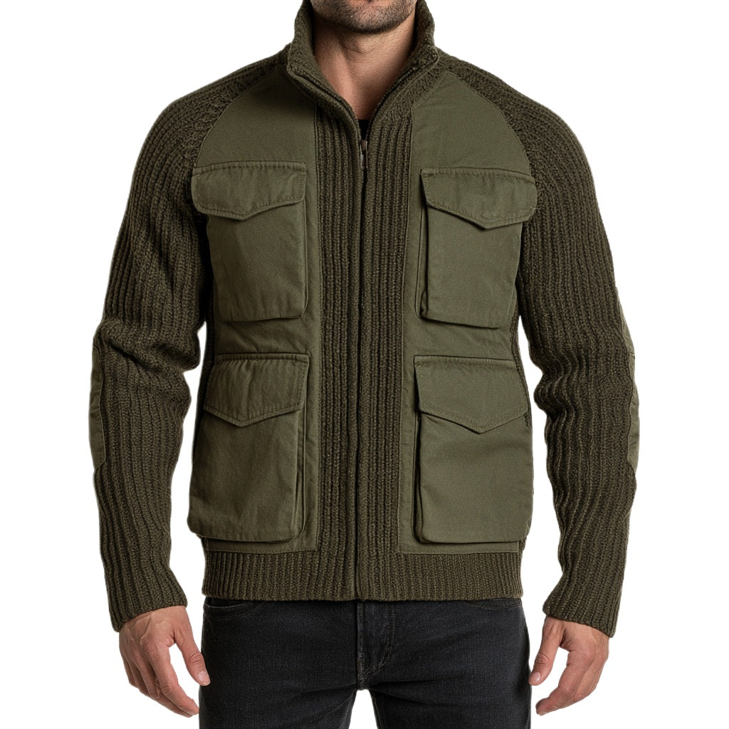 The Commando Knit Field Jacket | Olive Four-Pocket Hybrid