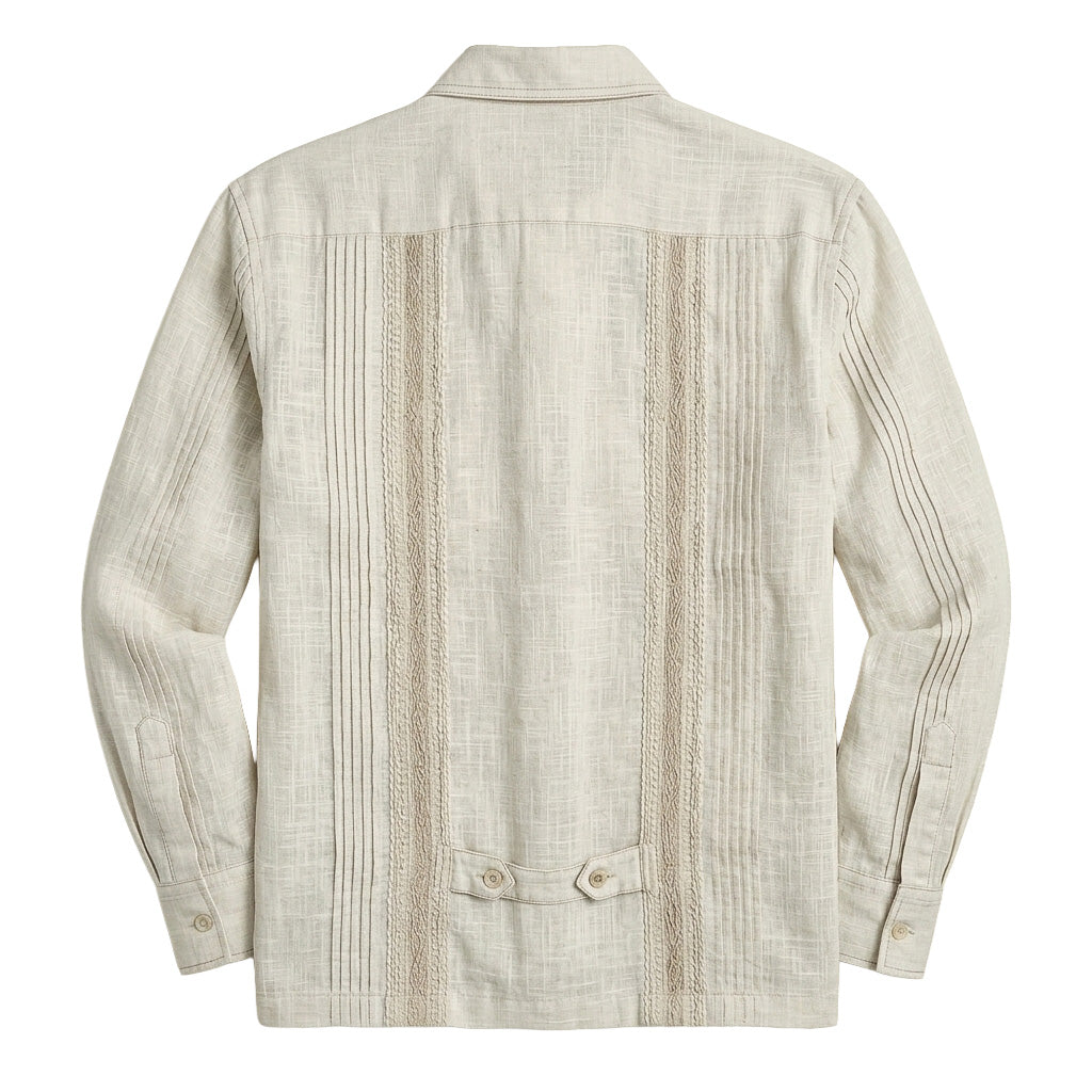 Rustic Linen Guayabera Shirt