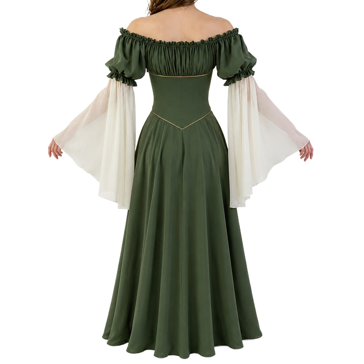 Moss Green Renaissance Fairy Dress