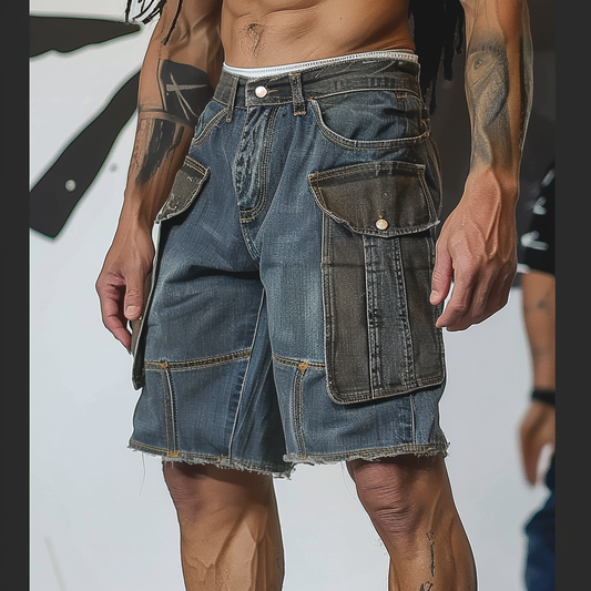 Jorts Mens Baggy Jean Shorts Demin