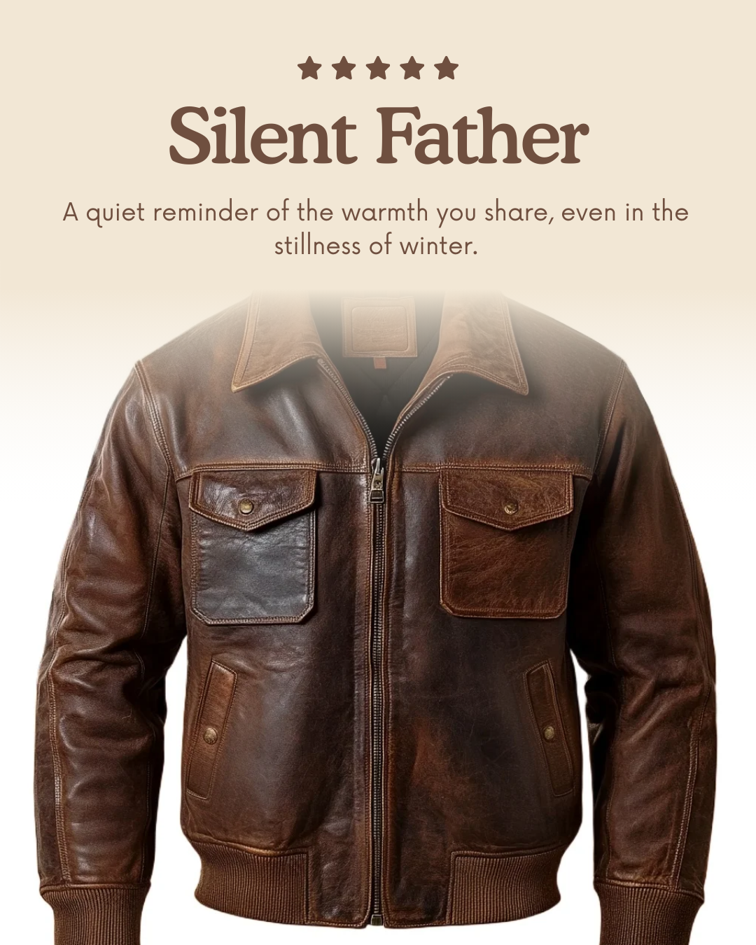 Blouson aviateur A-2 en cuir pour papa — Pour les pères discrets