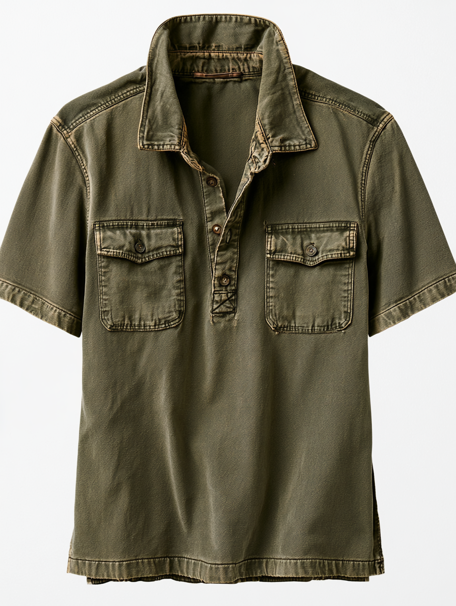 Men’s Rust Relic Washed Utility Polo Shirt