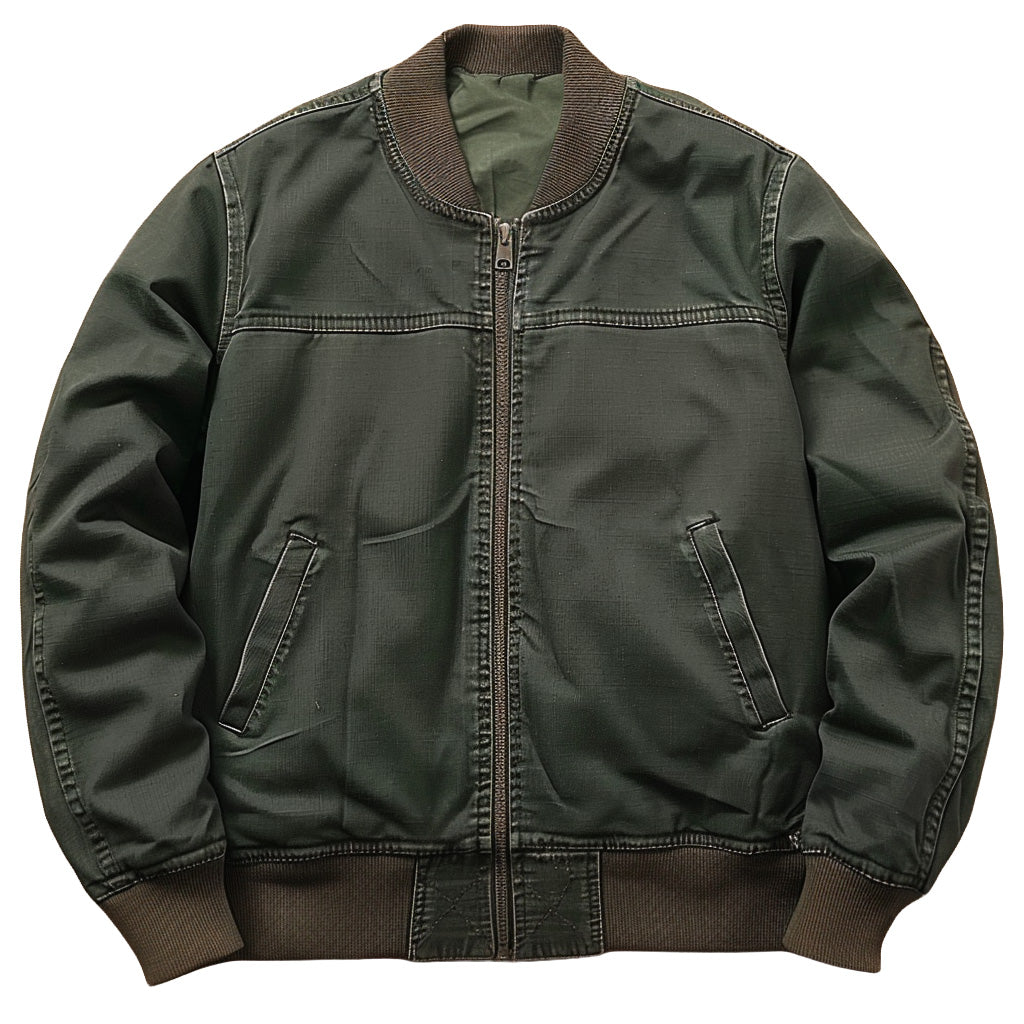 Vintage Washed Cotton MA-1 Bomber Jacket