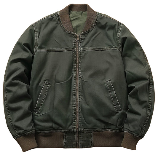 Vintage Washed Cotton MA-1 Bomber Jacket