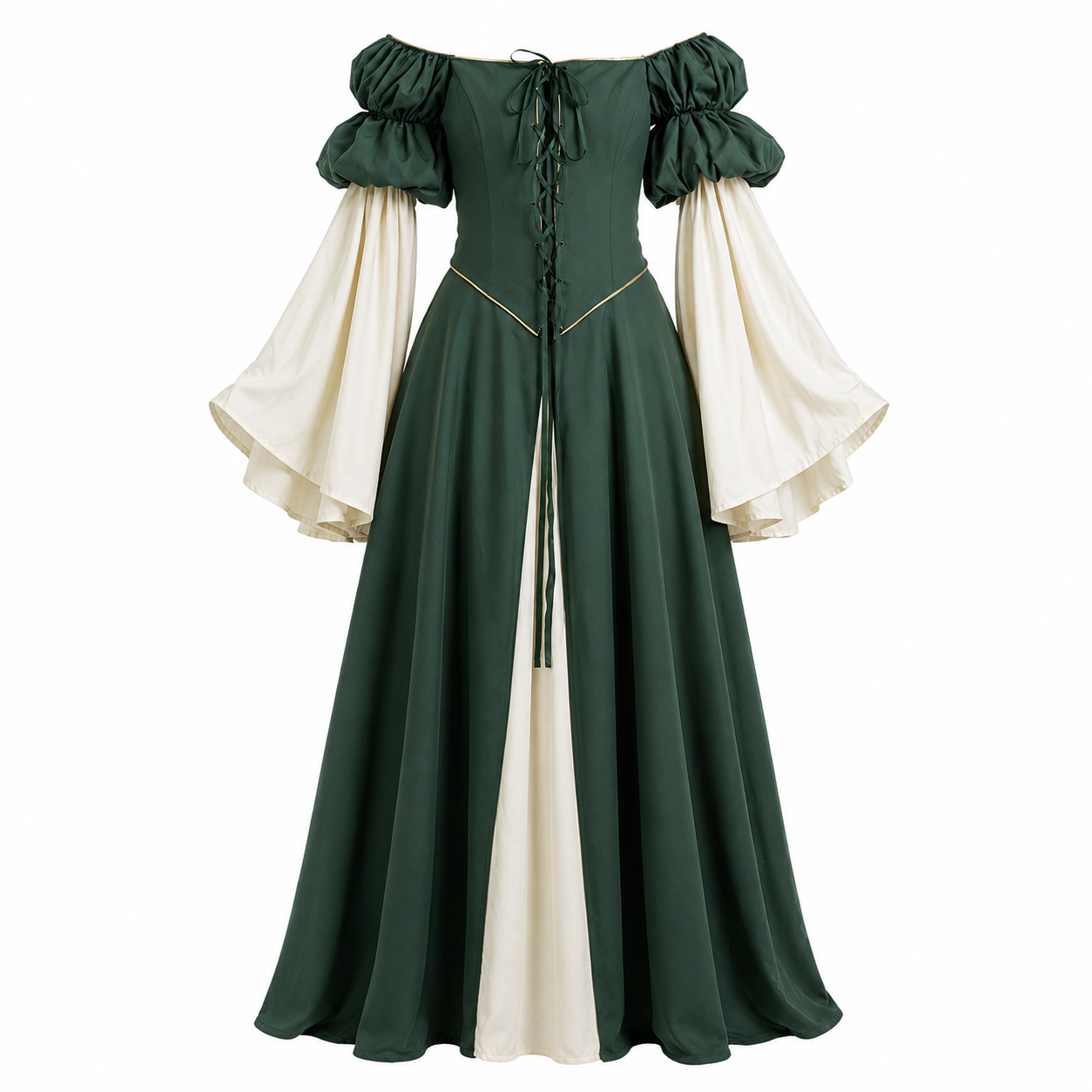 Moss Green Renaissance Fairy Dress