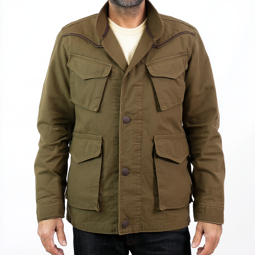 Ranch Yoke Snap Field Jacket | Tobacco Olive Four-Pocket Layer