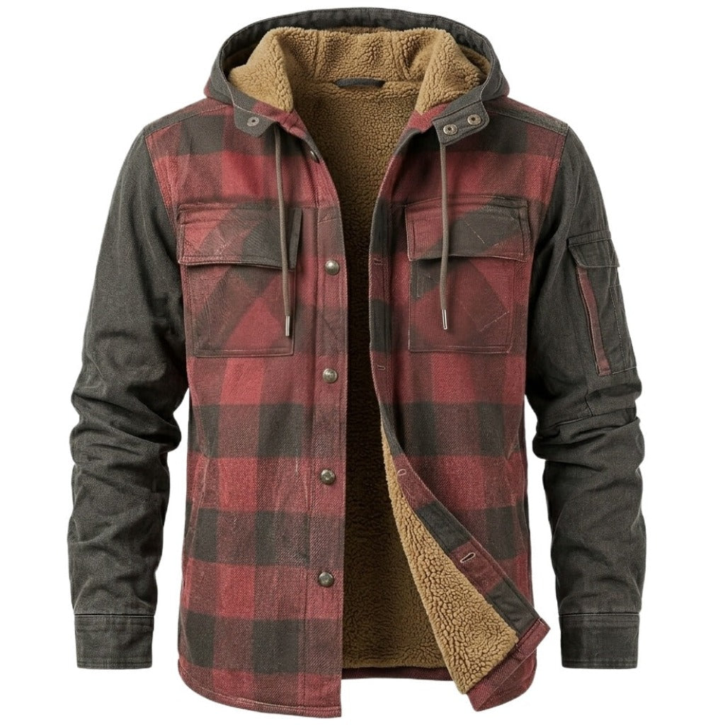Mens Winter Vintage Flannel Coat
