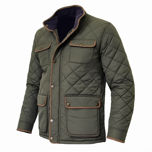 Quilted Jacket – Brown Trim
