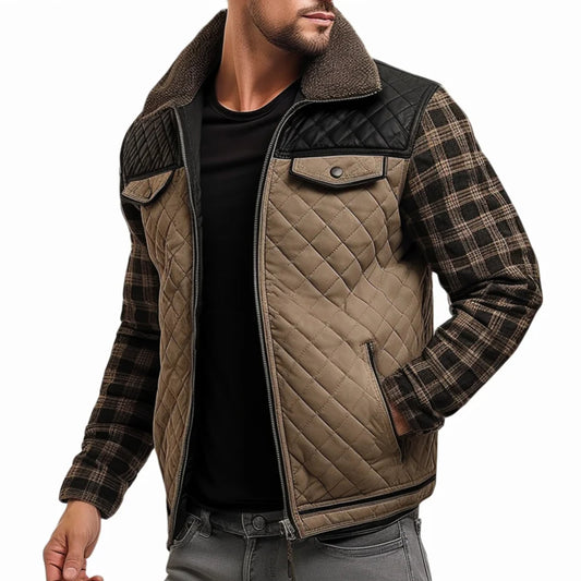 Quilted Jacket – Plaid Patchwork