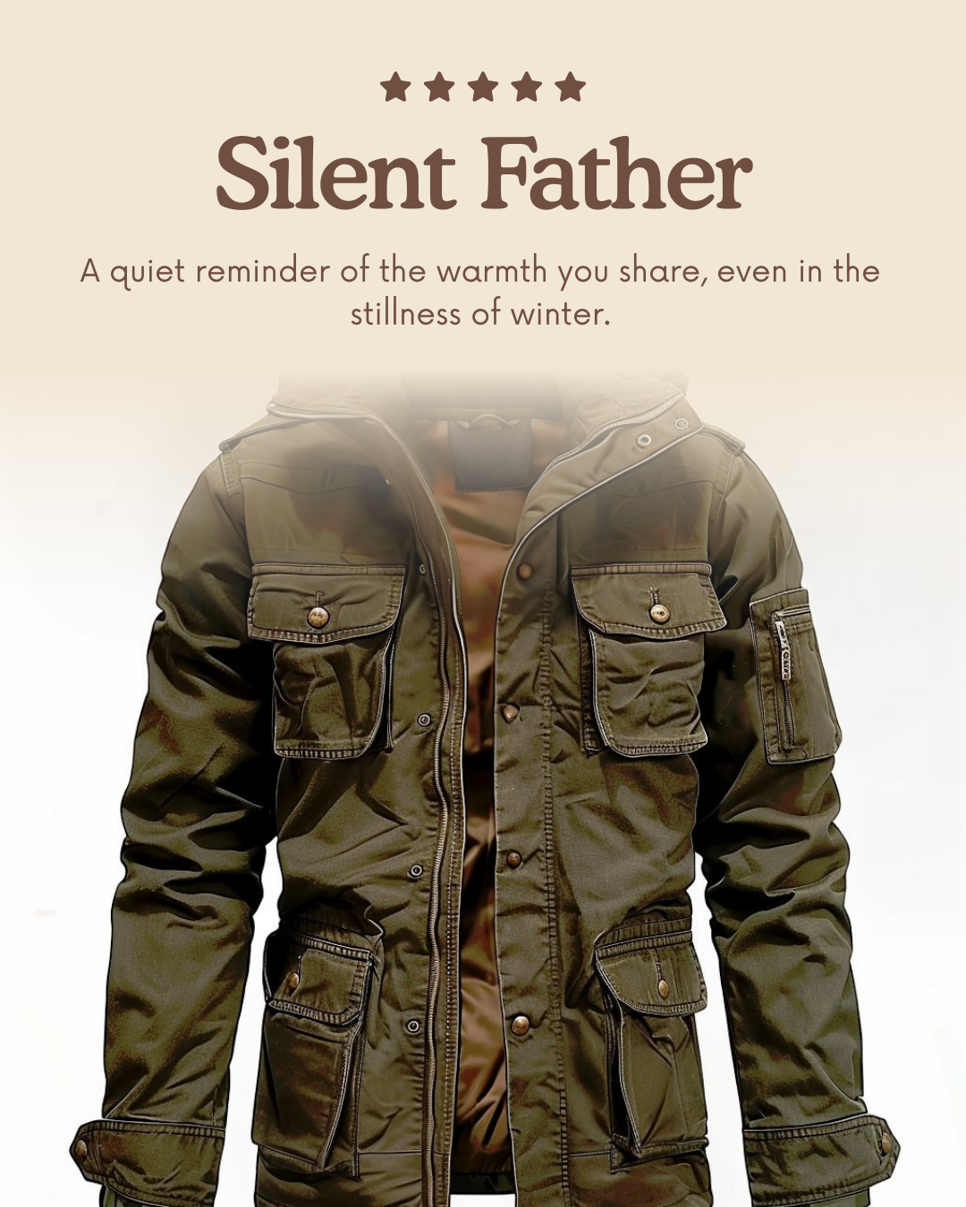 Veste de terrain kaki M65 pour papa — Pour les pères discrets