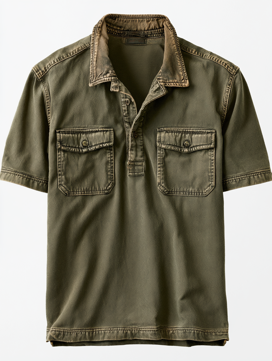 Men’s Rust Relic Washed Utility Polo Shirt