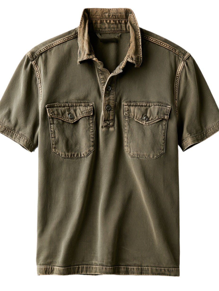 Men’s Rust Relic Washed Utility Polo Shirt
