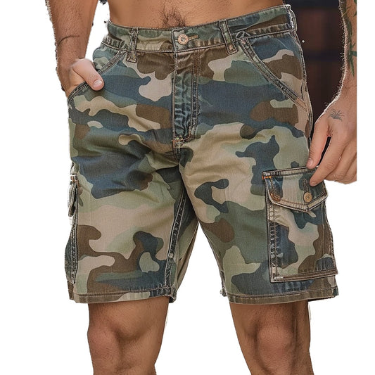 Camo Jorts Military Camouflage Denim Shorts Men Jean