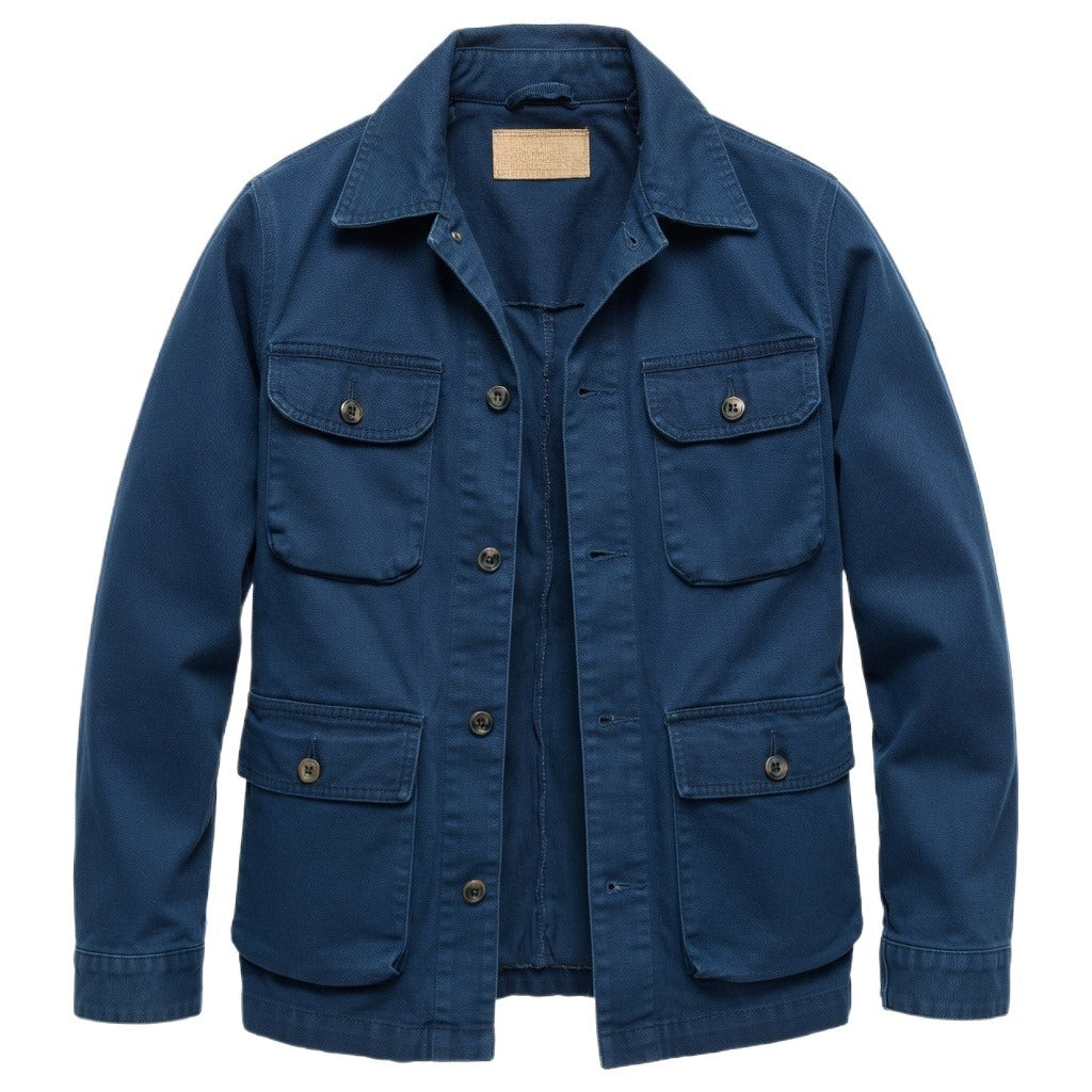 Classic Navy Chore Coat – Cotton Work Jacket