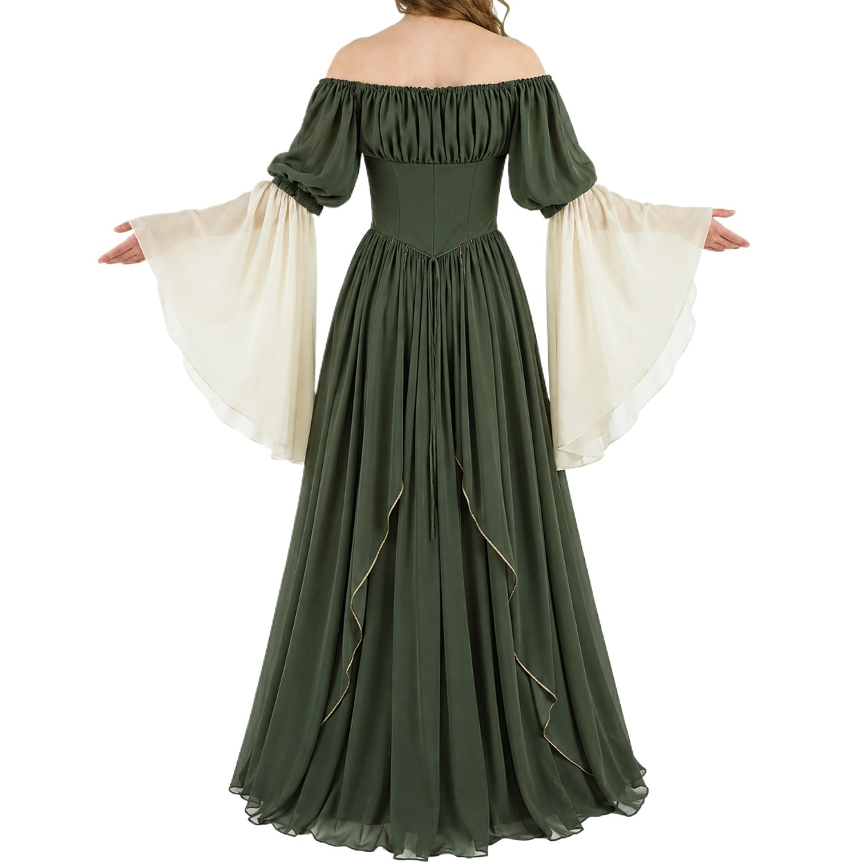 Moss Green Renaissance Fairy Dress