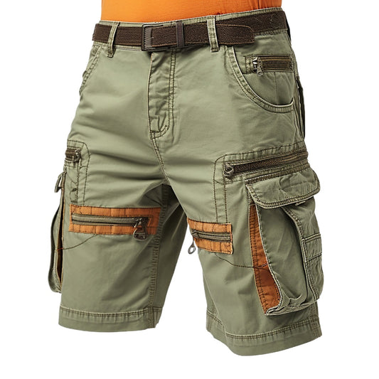 Short utilitaire multipoches – Accent orange