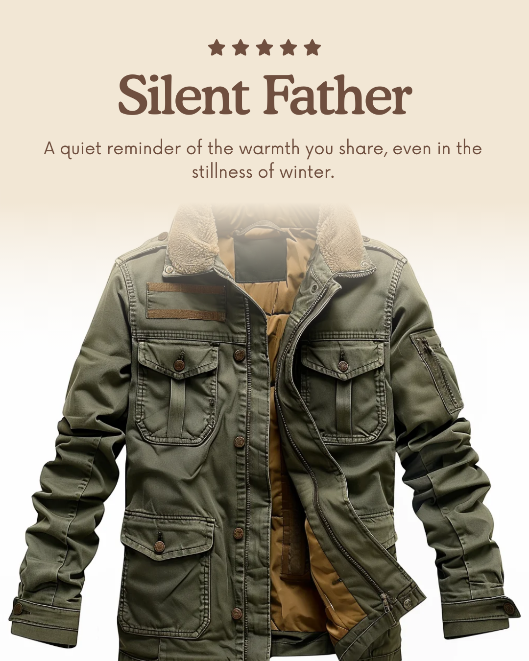 Veste de terrain chaude M65 pour papa — Pour les pères discrets