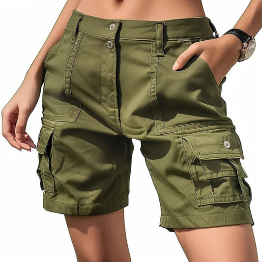 Olive Green Cargo Shorts
