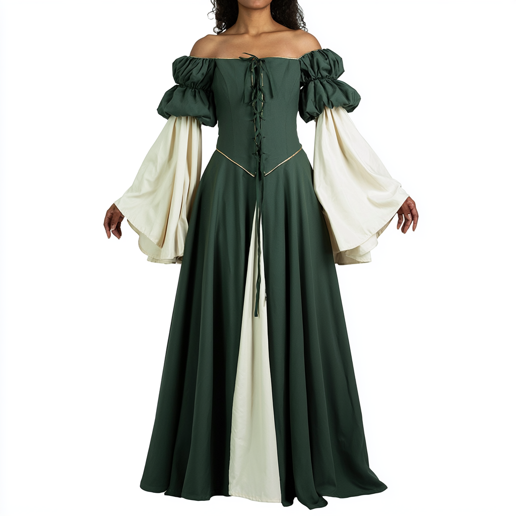 Moss Green Renaissance Fairy Dress
