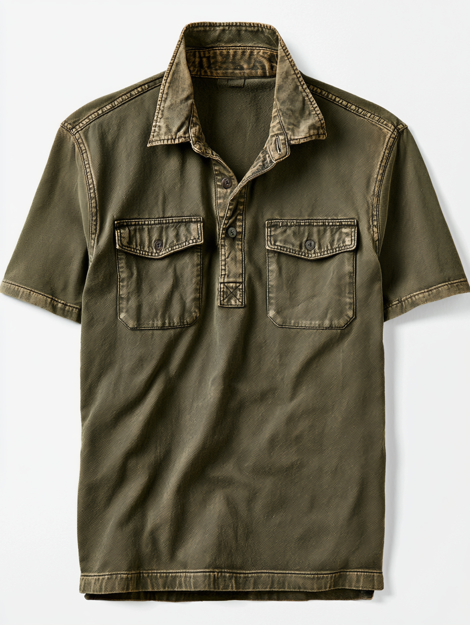 Men’s Rust Relic Washed Utility Polo Shirt