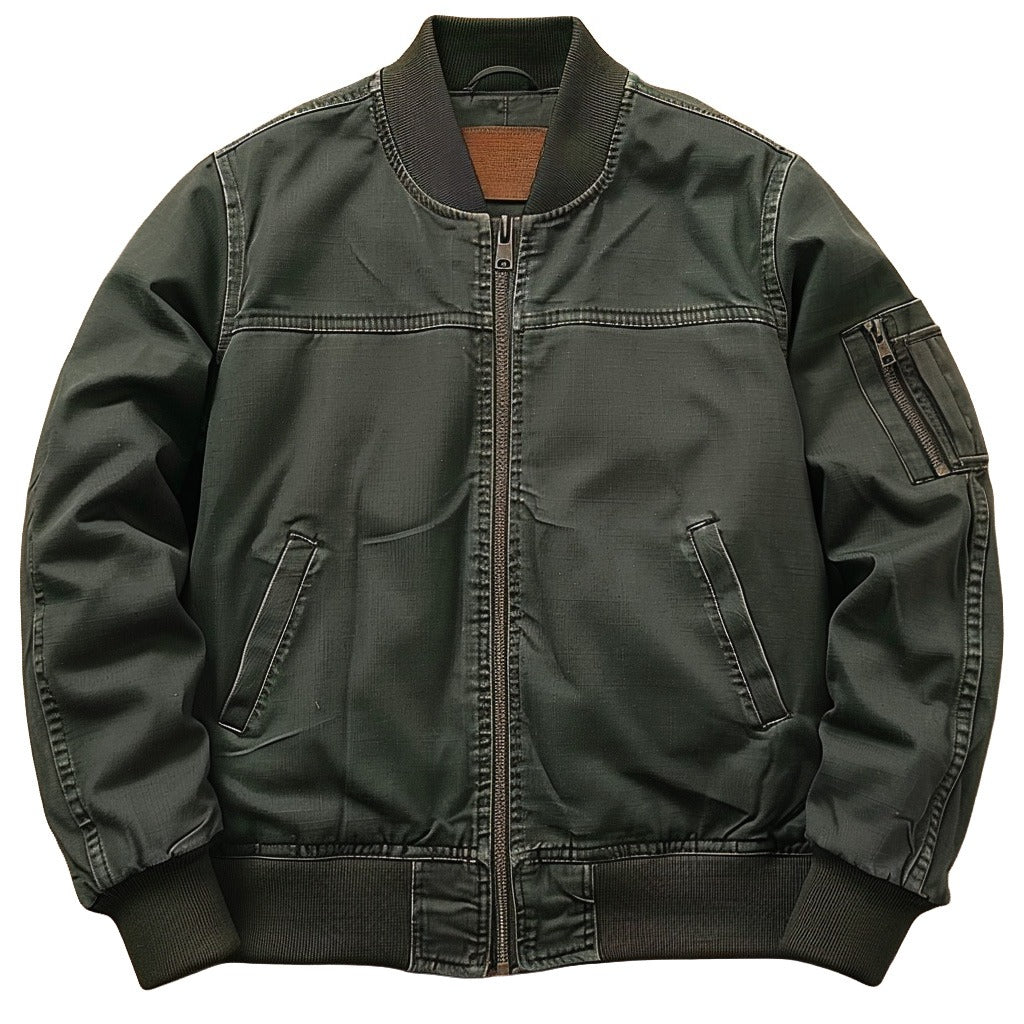 Vintage Washed Cotton MA-1 Bomber Jacket