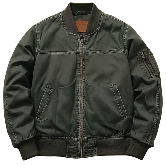 Vintage Washed Cotton MA-1 Bomber Jacket