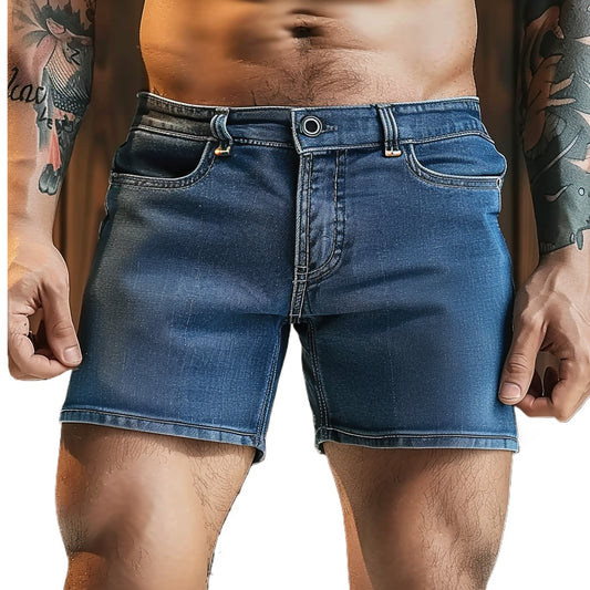Micro Denim Shorts Men
