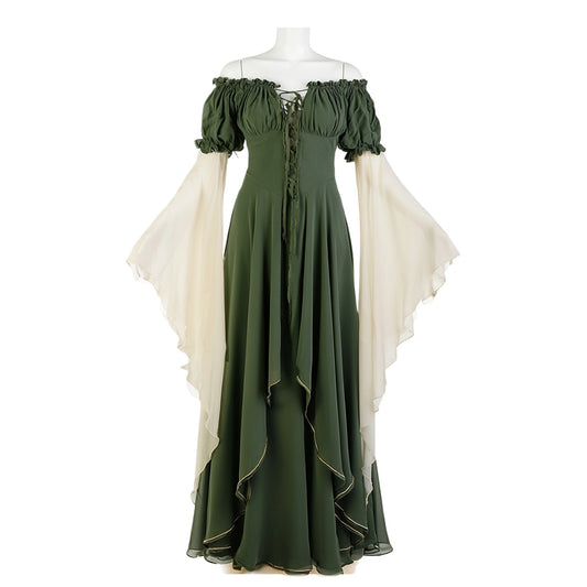 Moss Green Renaissance Fairy Dress