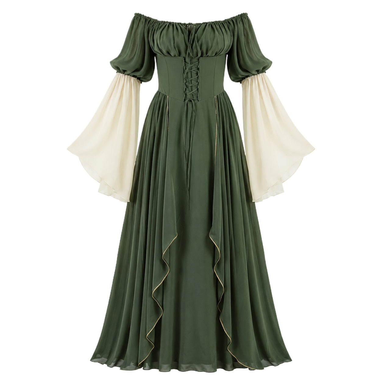 Moss Green Renaissance Fairy Dress