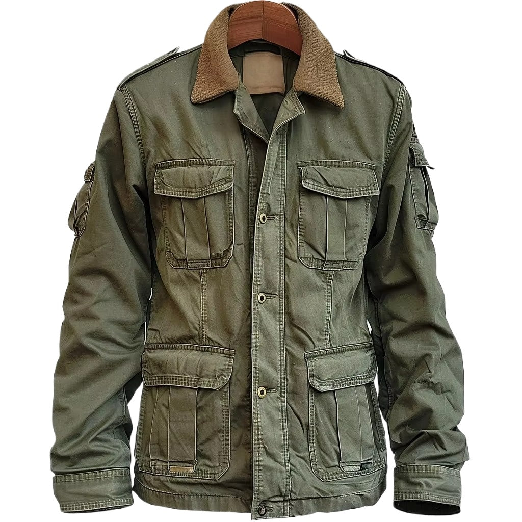 Veste militaire verte ancienne style vintage