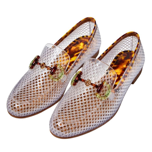 Two-Tone Contrast Jelly Loafer