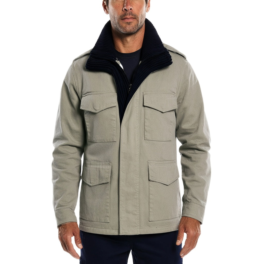 Harbor Knit-Collar Field Jacket