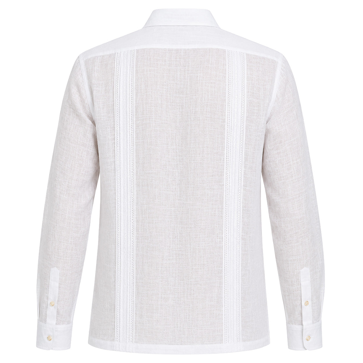 Ultra-Light White Linen Guayabera Shirt